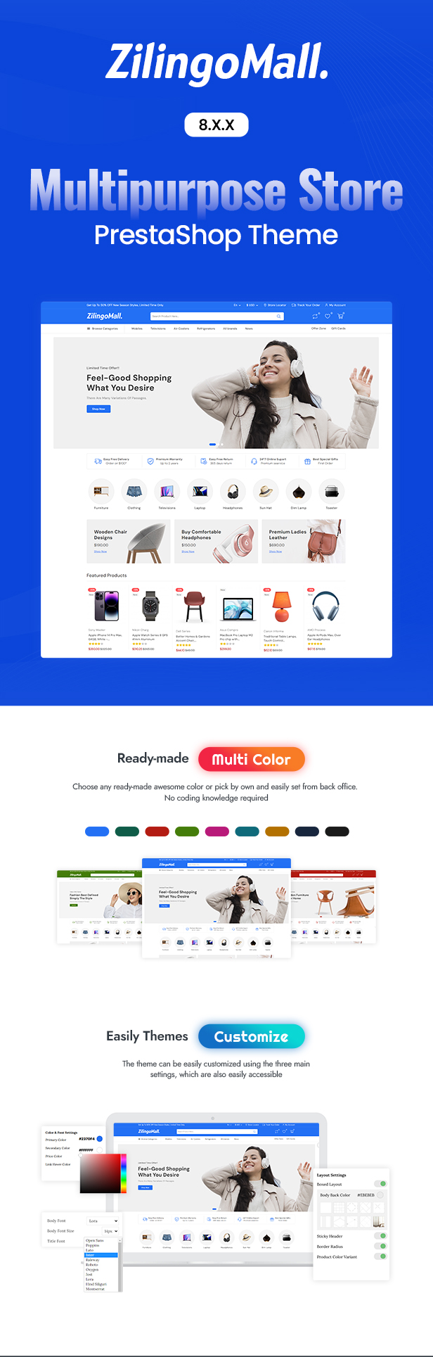 ZilingoMall - Mega Shop PrestaShop 8 Theme - 1