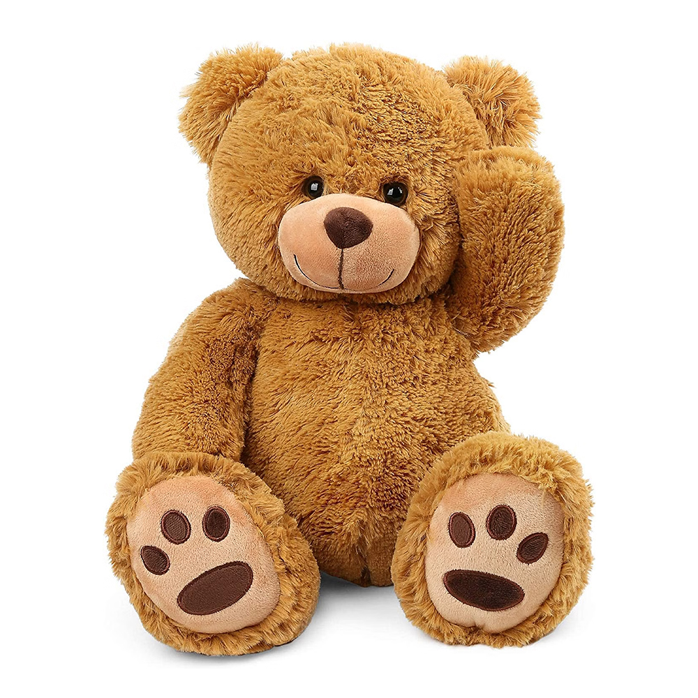 LotFancy Stuffed Animals, Soft Cuddly Stuffed Plush Bear – Orange, Large