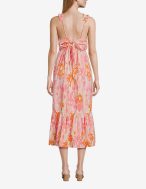 Coral Floral Midi Dress - Image 2