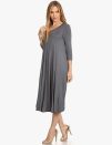 Round Neck Pleated Dress - Image 13