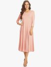 Round Neck Pleated Dress - Image 12