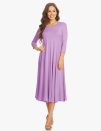 Round Neck Pleated Dress - Image 8