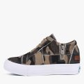 Sneakers for Womens Fashion Platform Hidden Heel Slip On Sneaker Non Slip Side Zipper