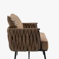 Coolmore Velvet Accent Sofa with Metal Frame – Modern Upholstered Arm Sofa - Image 3
