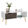 Homfa Coffee Tables for Living Room TV Stand, Wooden Console Table Sofa Side Table - Image 2