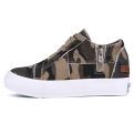 Sneakers for Womens Fashion Platform Hidden Heel Slip On Sneaker Non Slip Side Zipper
