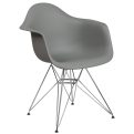 Finch Fox Romantic Vintage Dining Chairs Rustic Plastic Chair with Wooden Legs - Image 2