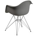 Finch Fox Romantic Vintage Dining Chairs Rustic Plastic Chair with Wooden Legs - Image 4
